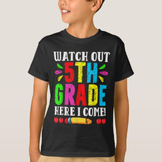 Zurück zur Schule Achtung 5. Klasse ich komme Fir T-Shirt