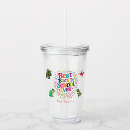 Zurück zur Schule Acrylbecher Acryltrinkbecher