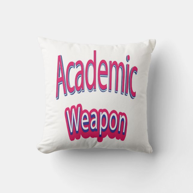 Zurück zur Schule, akademische Waffen, Inspiration Kissen (Vorderseite)