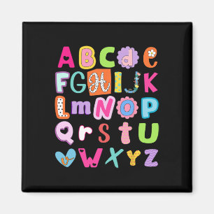 Zurück zur Schule Alphabet Abcs Erster Schultag T Magnet