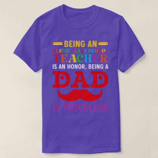 Zurück zur Schule als Grundschullehrer T-Shirt (Design vorne)