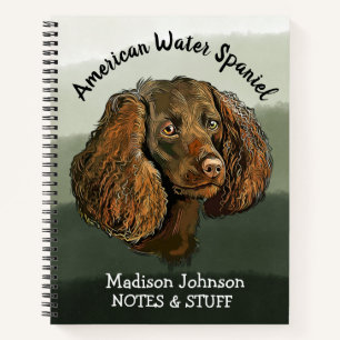 Zurück zur Schule American Water Spaniel Notizbuch
