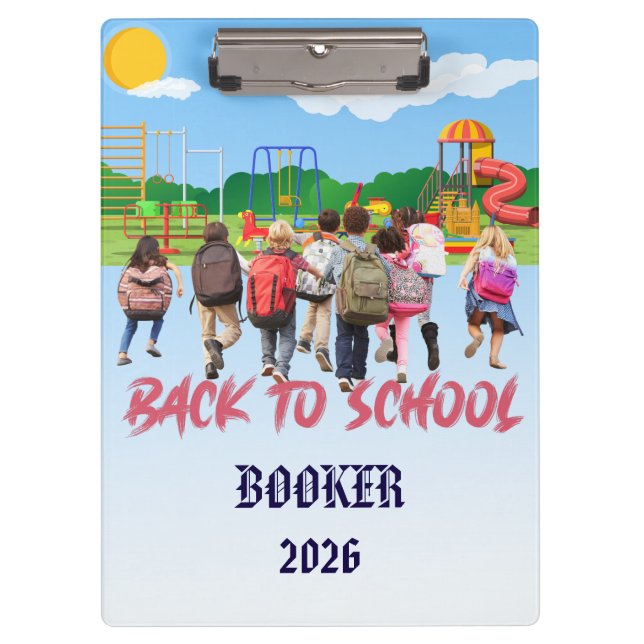 Zurück zur Schule Anpassbar Klemmbrett (Vorderseite)