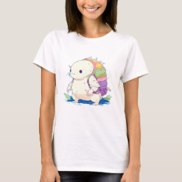Zurück zur Schule Axolotl Kawaii Cartoon T-Shirt