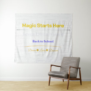 Zurück zur Schule Banner Klassenzimmer Dekoration Wandteppich