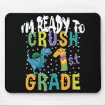 Zurück zur Schule bin ich bereit, den ersten Grad Mousepad<br><div class="desc">Zurück zur Schule Ich bin bereit, den 1. Grad Dino 1., Klasse, Geschenk, Ideen, zurück zur Schule, 2021, erster Tag der Schule, Geschenkidee, Kindergarten, Pre-k, Lehrer, Erste Klasse, Dinosaurier, Schule, Klasse, 1ste Klasse Lehrer, Schüler, Lehrer, Vorschule, Kinder, Geschenke</div>