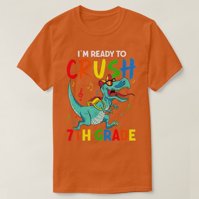 Zurück zur Schule bin ich bereit, den siebten Grad T-Shirt (Design vorne)
