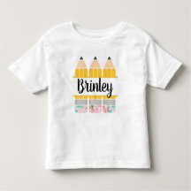 Zurück zur Schule Bleistift-Shirt, Kleinkind Mädch