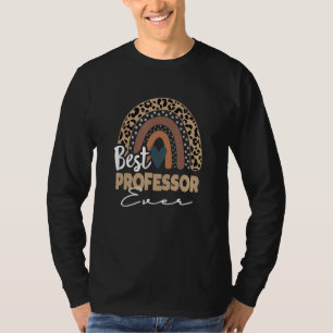 Zurück zur Schule Boho Rainbow Leopard Professor T-Shirt