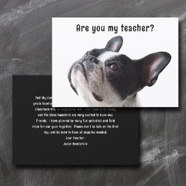 Zurück zur Schule Boston Terrier - Begrüßungskarte Einladung
