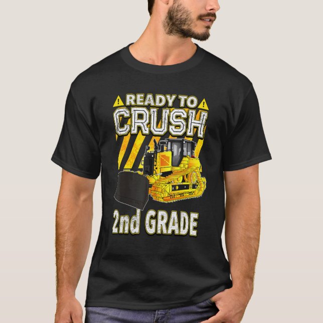 Zurück zur Schule Bulldozer bereit für den Absturz T-Shirt (Vorderseite)
