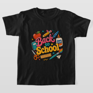 Zurück zur Schule Cartoon-Zubehör T-Shirt