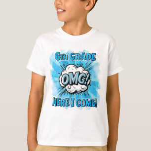 Zurück zur Schule Comic der 6. Klasse T-Shirt