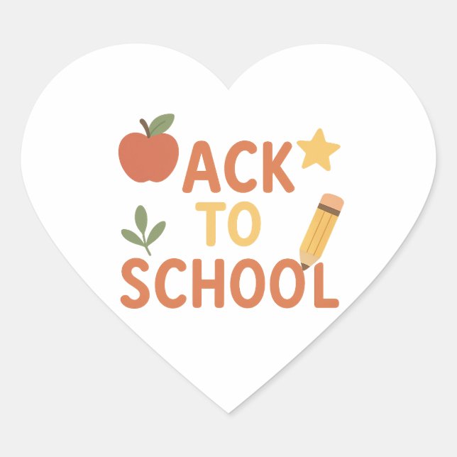 Zurück zur Schule Custom Vinyl Sticker (Vorderseite)