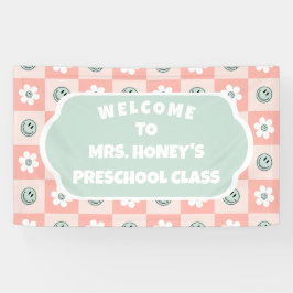 Zurück zur Schule Dekoration Lehrer Retro Banner