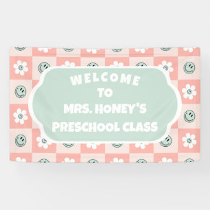 Zurück zur Schule Dekoration Lehrer Retro Banner