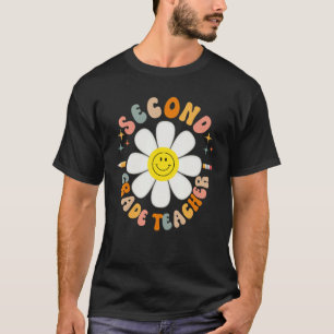 Zurück zur Schule der 70er Jahre Lehrer mit dem 1. T-Shirt