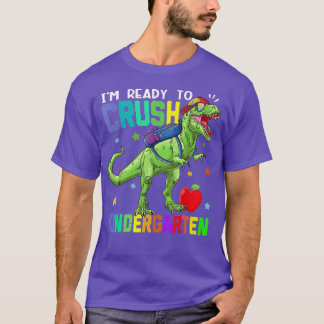 Zurück zur Schule Dinosaurier Jungen Ich bin berei T-Shirt