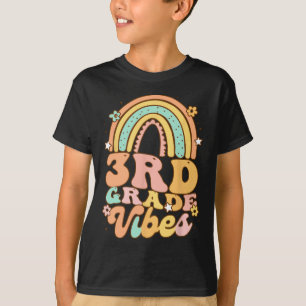 Zurück zur Schule Dritte Klasse Vibes Schüler Lehr T-Shirt