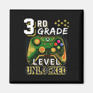 Zurück zur Schule Dritter 3. Klasse Gamer Erster S Magnet