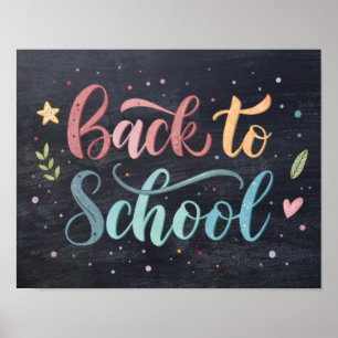Zurück zur Schule Druckbares Poster Schild