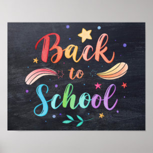 Zurück zur Schule Druckbares Poster Schild
