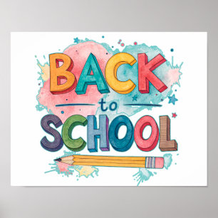 Zurück zur Schule Druckbares Poster Schild