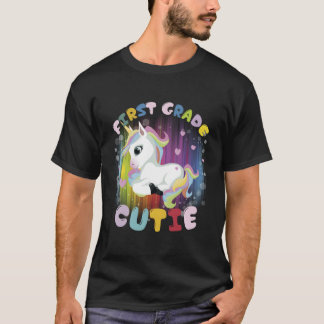 Zurück zur Schule Erste Klasse Einhorn Süße Einhor T-Shirt