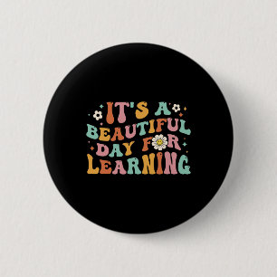 Zurück zur Schule Es ist ein schöner Tag, um Tee z Button