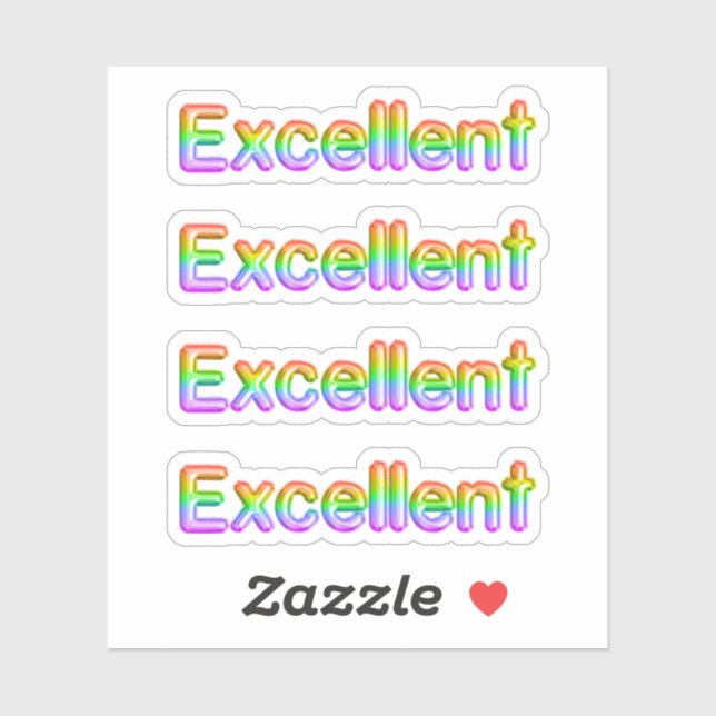 Zurück zur Schule "Exzellente" Aufkleber (Blatt)