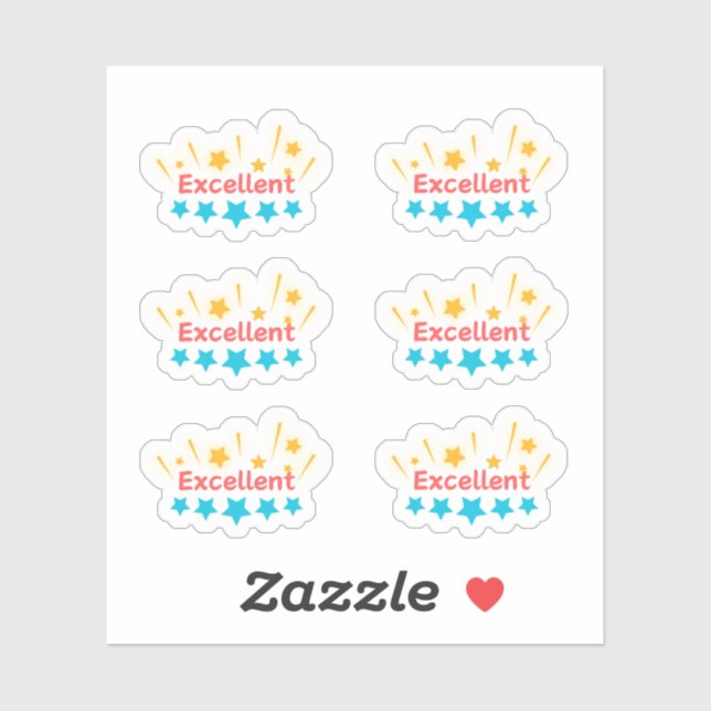 Zurück zur Schule "Exzellente" Aufkleber (Blatt)