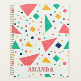 Zurück zur Schule farbenfroher geometrischer indiv Planer