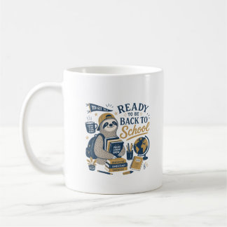 Zurück zur Schule Faultier Retro Kaffeetasse