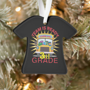 Zurück zur Schule, fertig bis zur dritten Klasse Ornament