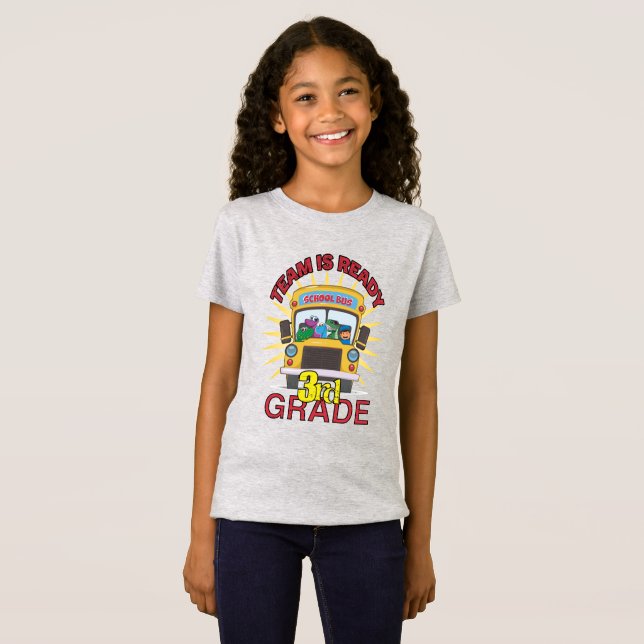 Zurück zur Schule, fertig bis zur dritten Klasse T-Shirt (Vorne ganz)