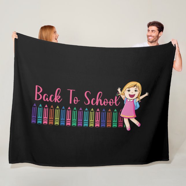 zurück zur Schule Fleecedecke (Beispiel)