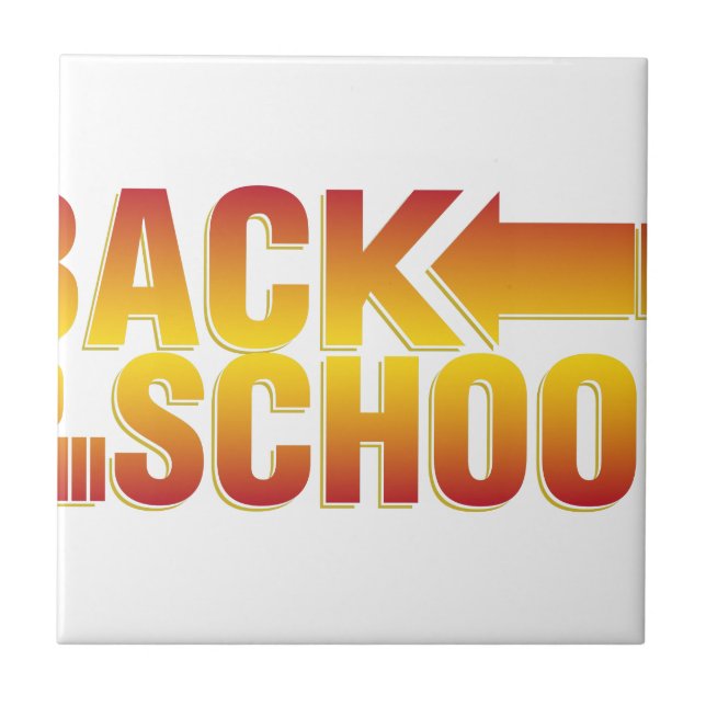 zurück zur Schule Fliese (Vorderseite)