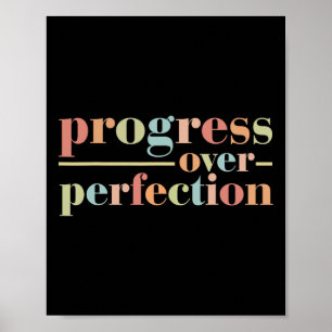 Zurück zur Schule Fortschritt über Perfektion Vint Poster