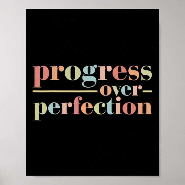 Zurück zur Schule Fortschritt über Perfektion Vint Poster (Vorne)
