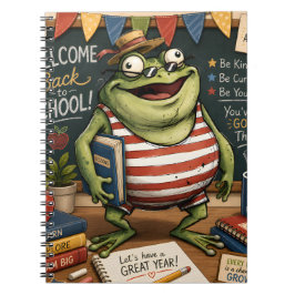 Zurück zur Schule Frosch PNG, Lehrer Klassenzimmer Notizblock