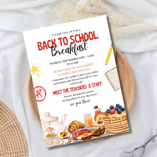 Zurück zur Schule Frühstücks-Flyer, Treffen Sie di Flyer