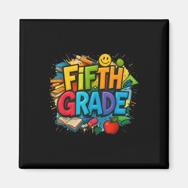 Zurück zur Schule Fünfte Klasse Team glücklich ers Magnet (Vorne)