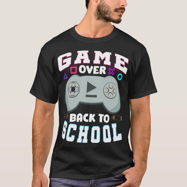 Zurück zur Schule Funny Gaming Lehrer Controller T-Shirt (Vorderseite)