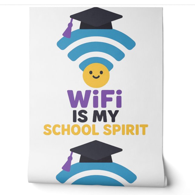 Zurück zur Schule Funny WiFi Student Life Design Tapete (Abrollen)