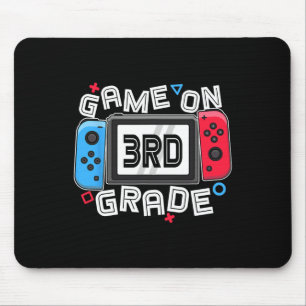 Zurück zur Schule Game On 3. Klasse Spaß Gamer Kin Mousepad