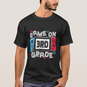 Zurück zur Schule Game On 3. Klasse Spaß Gamer Kin T-Shirt