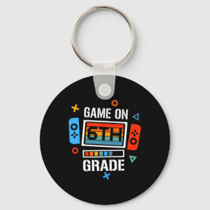 Zurück zur Schule Game On 6. Klasse Lustiger Gamer Schlüsselanhänger