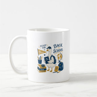 Zurück zur Schule Gans Retro Kaffeetasse