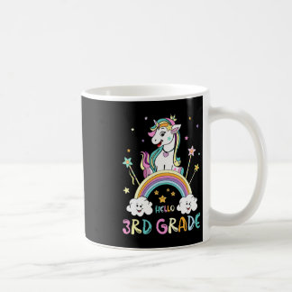 Zurück zur Schule Hallo 3. Klasse Rainbow Unicorn Kaffeetasse