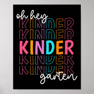 Zurück zur Schule Hey Kindergarten Lehrerinnen Poster